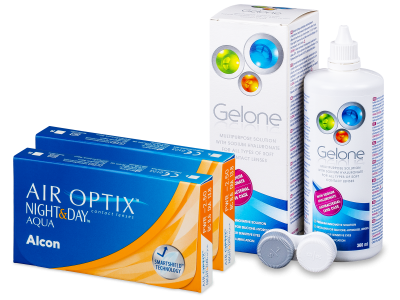 Air Optix Night and Day Aqua (2x3 lenzen) + Gelone 360 ml
