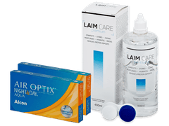Air Optix Night and Day Aqua (2x3 lenzen) + Laim Care Vloeistof 400 ml