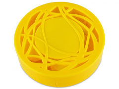 Lenzenhouder kit met spiegel - geel versierd 