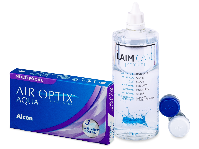 Air Optix Aqua Multifocal (6 lentilles) + Laim Care 400 ml alensa.be