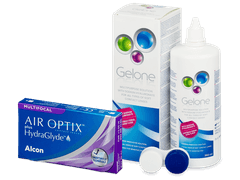 Air Optix plus HydraGlyde Multifocal (3 lenzen) + Gelone 360 ml