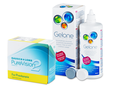 PureVision 2 for Presbyopia (6 lenzen) + Gelone 360 ml