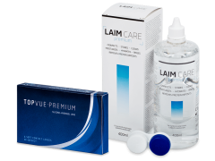 TopVue Premium (6 lenzen) + lenzenvloeistof Laim-Care 400 ml