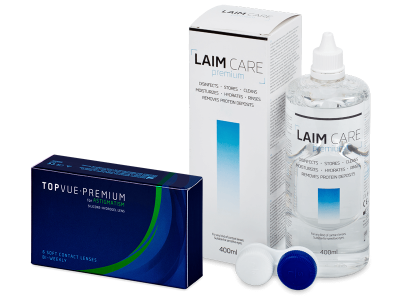 TopVue Premium for Astigmatism (6 lentilles) + Laim-Care Solution 400 ml