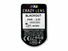 CRAZY LENS - Black Out - met sterkte (2 gekleurde daglenzen)
