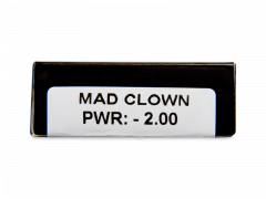 CRAZY LENS - Mad Clown - met sterkte (2 gekleurde daglenzen)