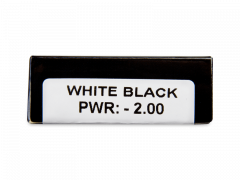 CRAZY LENS - White Black - met sterkte (2 gekleurde daglenzen)
