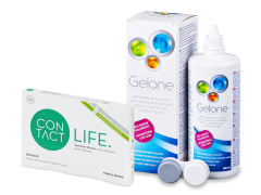 Contact Life spheric (6 lentilles) + Solution Gelone 360 ml