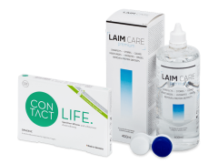 Contact Life spheric (6 lentilles) + Solution LAIM-CARE 400 ml
