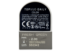 TopVue Daily Color - Fresh Green - met sterkte (2 gekleurde daglenzen)