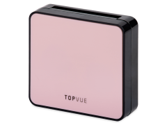 Lenzenhouder kit met spiegel TopVue - roze 